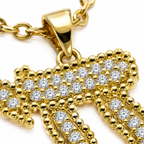 Perlée Chai Necklace - Pavé