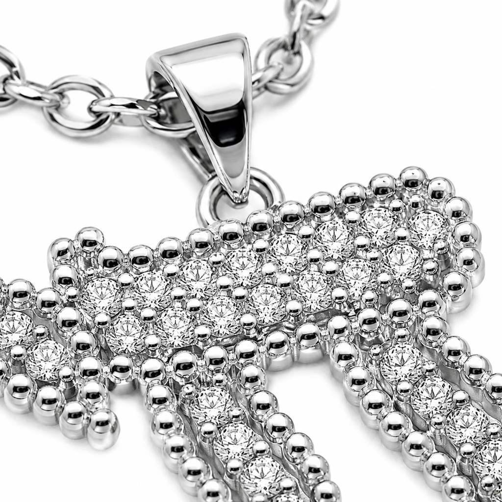 Perlée Chai Necklace - Pavé
