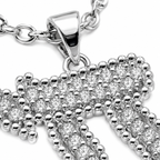 Perlée Chai Necklace - Pavé