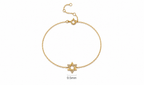 Gold tone Petite Magen David Bracelet showing the 9.5 mm charm diameter.